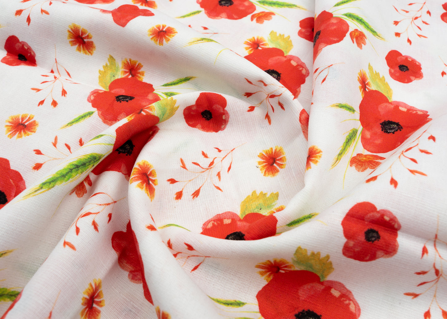 Linen Cotton Blend,Digital Print,Plain,White And Multi Colour Floral, Men And Women, Unstitched Shirting Or Top Fabric