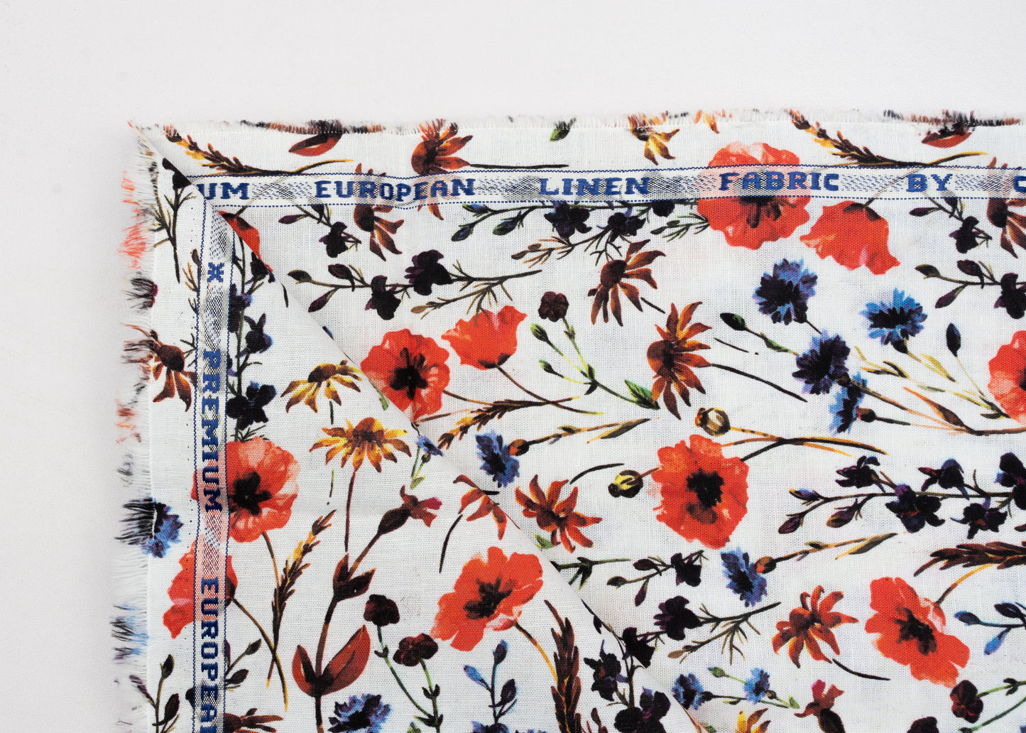 Linen Cotton Blend,Digital Print,Plain,White And Multi Colour Floral, Men And Women, Unstitched Shirting Or Top Fabric