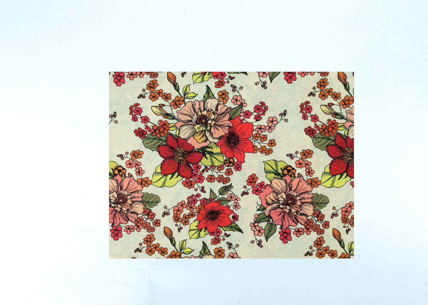 Linen Cotton Blend,Digital Print,Plain,White And Multi Colour Floral, Men And Women, Unstitched Shirting Or Top Fabric