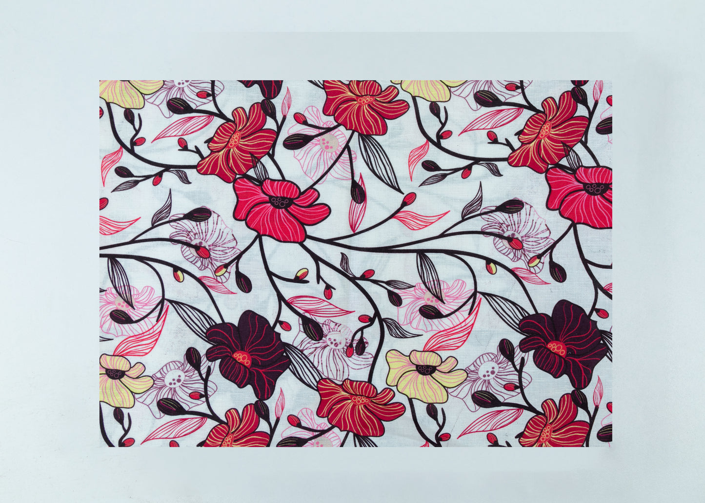 Linen Cotton Blend,Digital Print,Plain,White And Multi Colour Floral, Men And Women, Unstitched Shirting Or Top Fabric