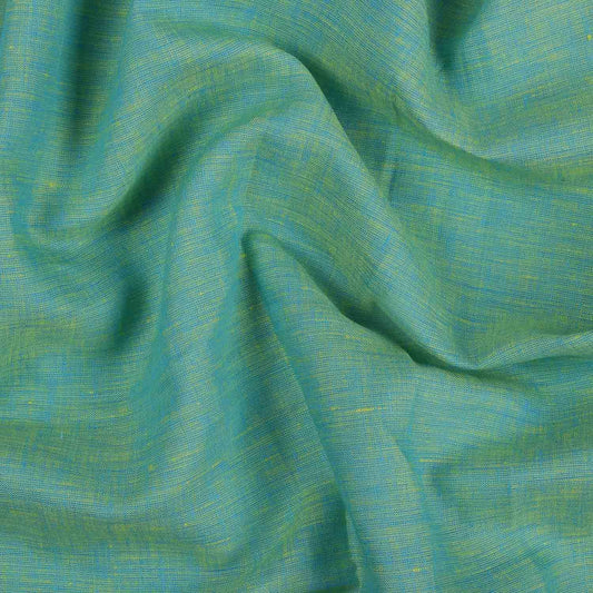 100% Linen, Yarn Dyed, Plain,Pitch Green And Yellow, Men And Women, Unstitched Shirting Or Top Fabric