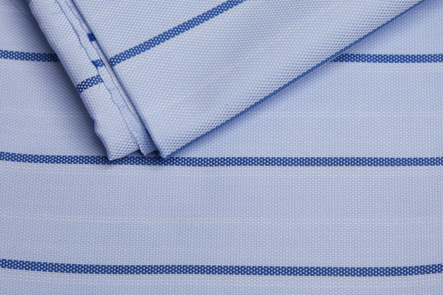 100% Giza Cotton, Yarn Dyed stripes, Dobby,Sky Blue,Men And Women, Unstitched Shirting Or Top Fabric
