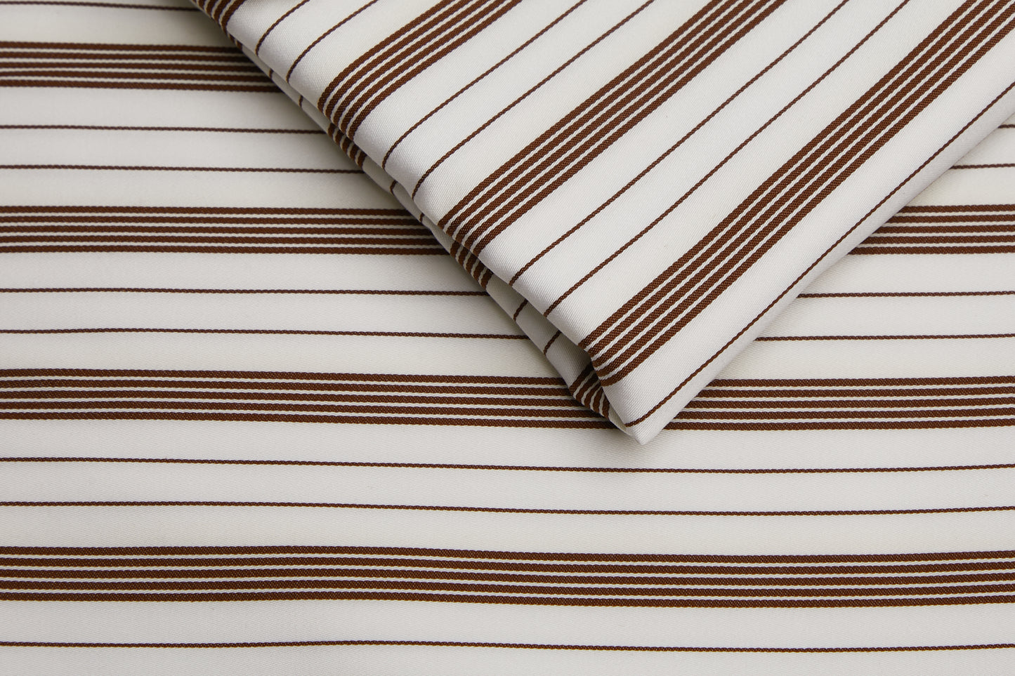 100% Giza Cotton, Yarn Dyed Stripe, Plain,white And Brown,Men And Women, Unstitched Shirting Or Top Fabric
