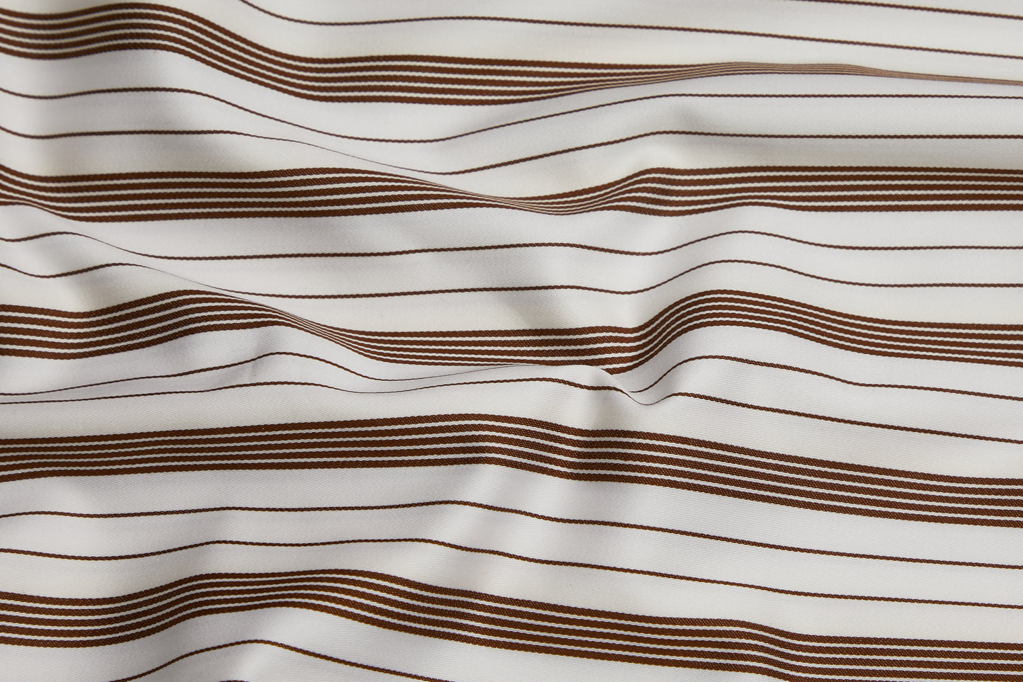 100% Giza Cotton, Yarn Dyed Stripe, Plain,white And Brown,Men And Women, Unstitched Shirting Or Top Fabric