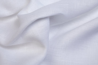 100% Linen 100 Lea ,Bleach White, Plain, White, Solid, Men And Women, Unstitched Shirting Or Top Fabric