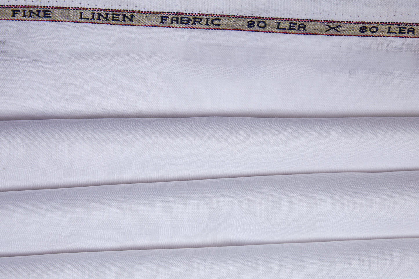 100% Linen 80 Lea ,Bleach White, Plain, White, Solid, Men And Women, Unstitched Shirting Or Top Fabric