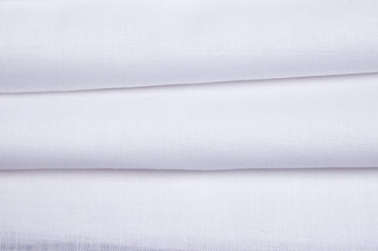 100% Linen 80 Lea ,Bleach White, Plain, White, Solid, Men And Women, Unstitched Shirting Or Top Fabric
