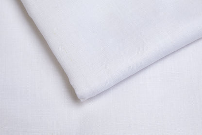 100% Linen 80 Lea ,Bleach White, Plain, White, Solid, Men And Women, Unstitched Shirting Or Top Fabric