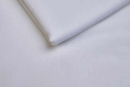 Linen Cotton Blend ,Bleach White, Plain, White, Solid, Men And Women, Unstitched Shirting Or Top Fabric