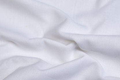 Linen Cotton Blend ,Bleach White, Plain, White, Solid, Men And Women, Unstitched Shirting Or Top Fabric