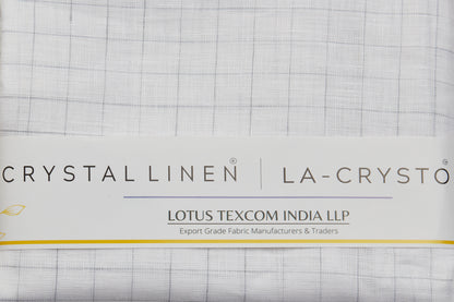 100% Linen, Yarn Dyed, Plain,White And Light Grey Men And Women, Unstitched Shirting Or Top Fabric