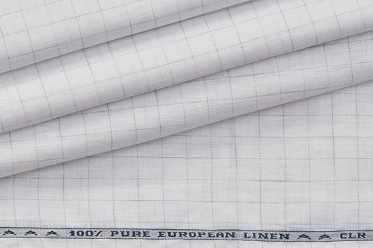 100% Linen, Yarn Dyed, Plain,White And Light Grey Men And Women, Unstitched Shirting Or Top Fabric