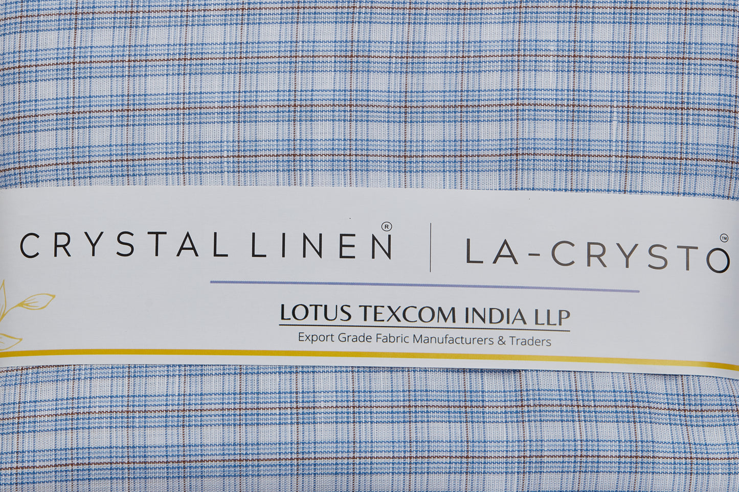 Linen Cotton Blend, Yarn Dyed Checks, Plain,White And  And BlueMen And Women, Unstitched Shirting Or Top Fabric