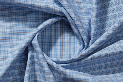 Linen Cotton Blend, Yarn Dyed Checks, Plain,White And  And BlueMen And Women, Unstitched Shirting Or Top Fabric