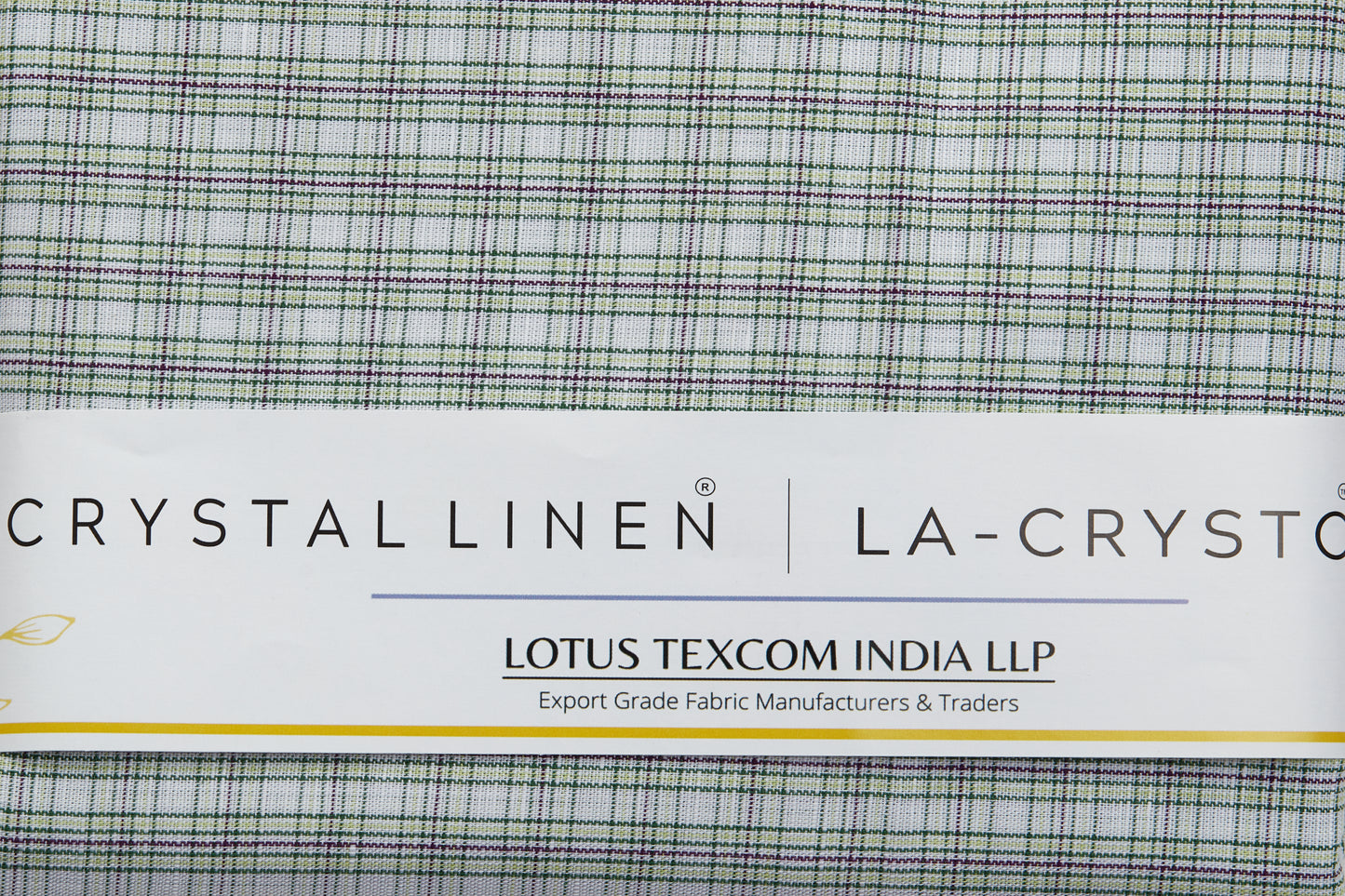 Linen Cotton Blend, Yarn Dyed Checks, Plain,White And Green And VioletMen And Women, Unstitched Shirting Or Top Fabric