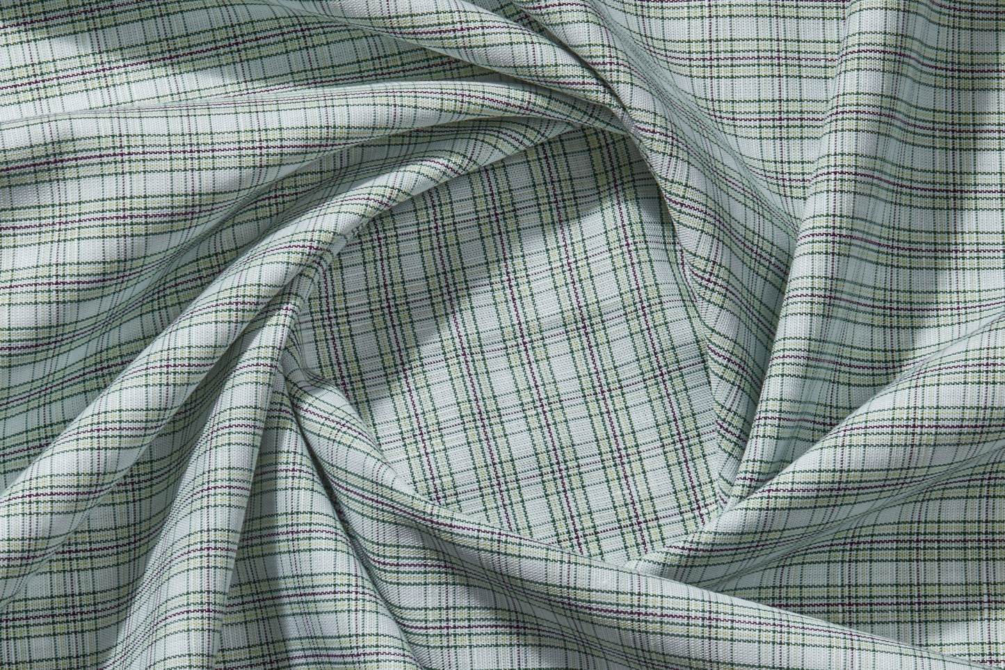Linen Cotton Blend, Yarn Dyed Checks, Plain,White And Green And VioletMen And Women, Unstitched Shirting Or Top Fabric