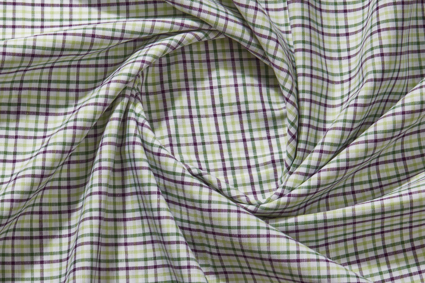 Linen Cotton Blend, Yarn Dyed Checks, Plain,White And Green And VioletMen And Women, Unstitched Shirting Or Top Fabric