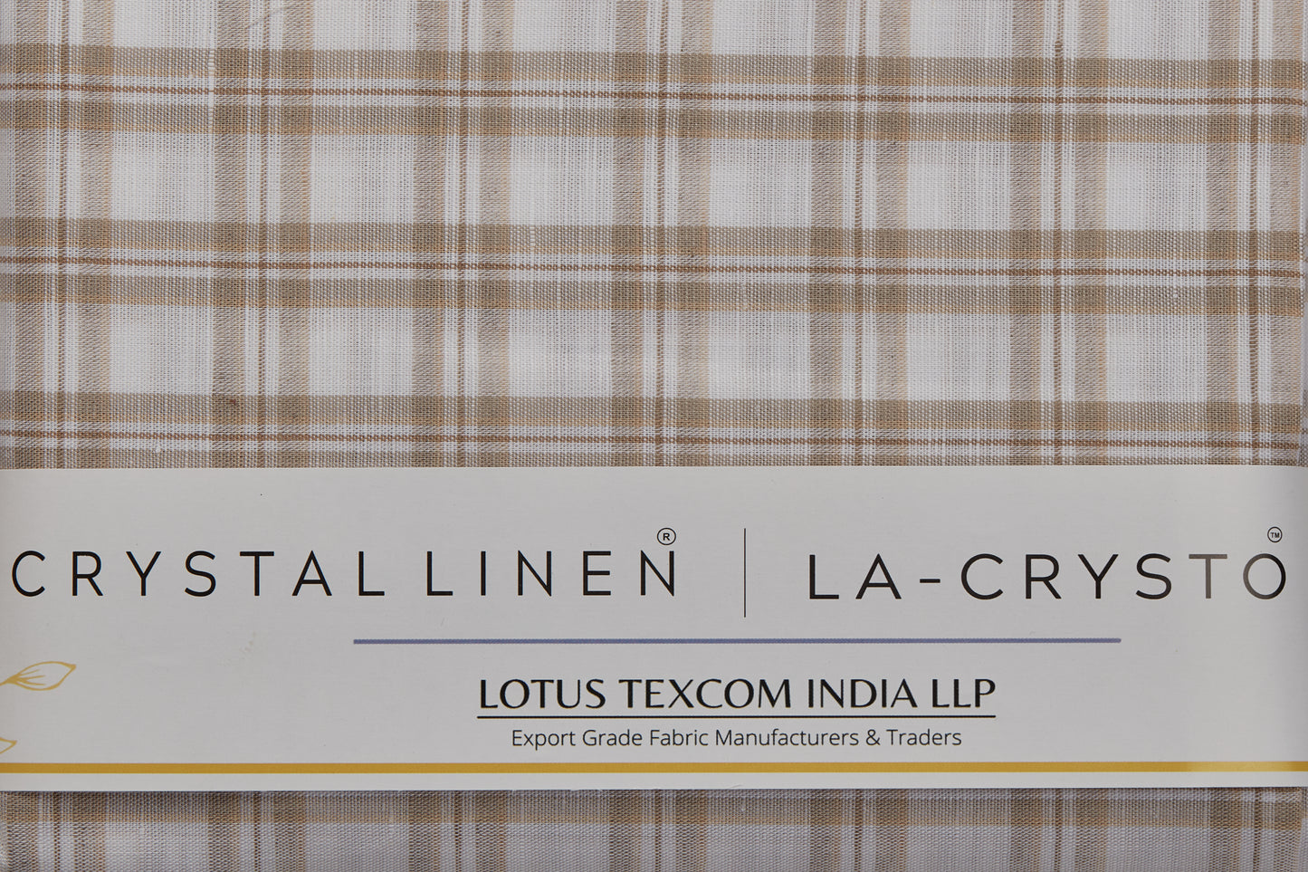 Linen Cotton Blend, Yarn Dyed Checks, Plain,White And BrownMen And Women, Unstitched Shirting Or Top Fabric