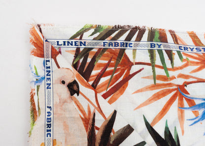 Linen Cotton Blend,Digital Print,Plain,White And Multi Colour Floral, Men And Women, Unstitched Shirting Or Top Fabric