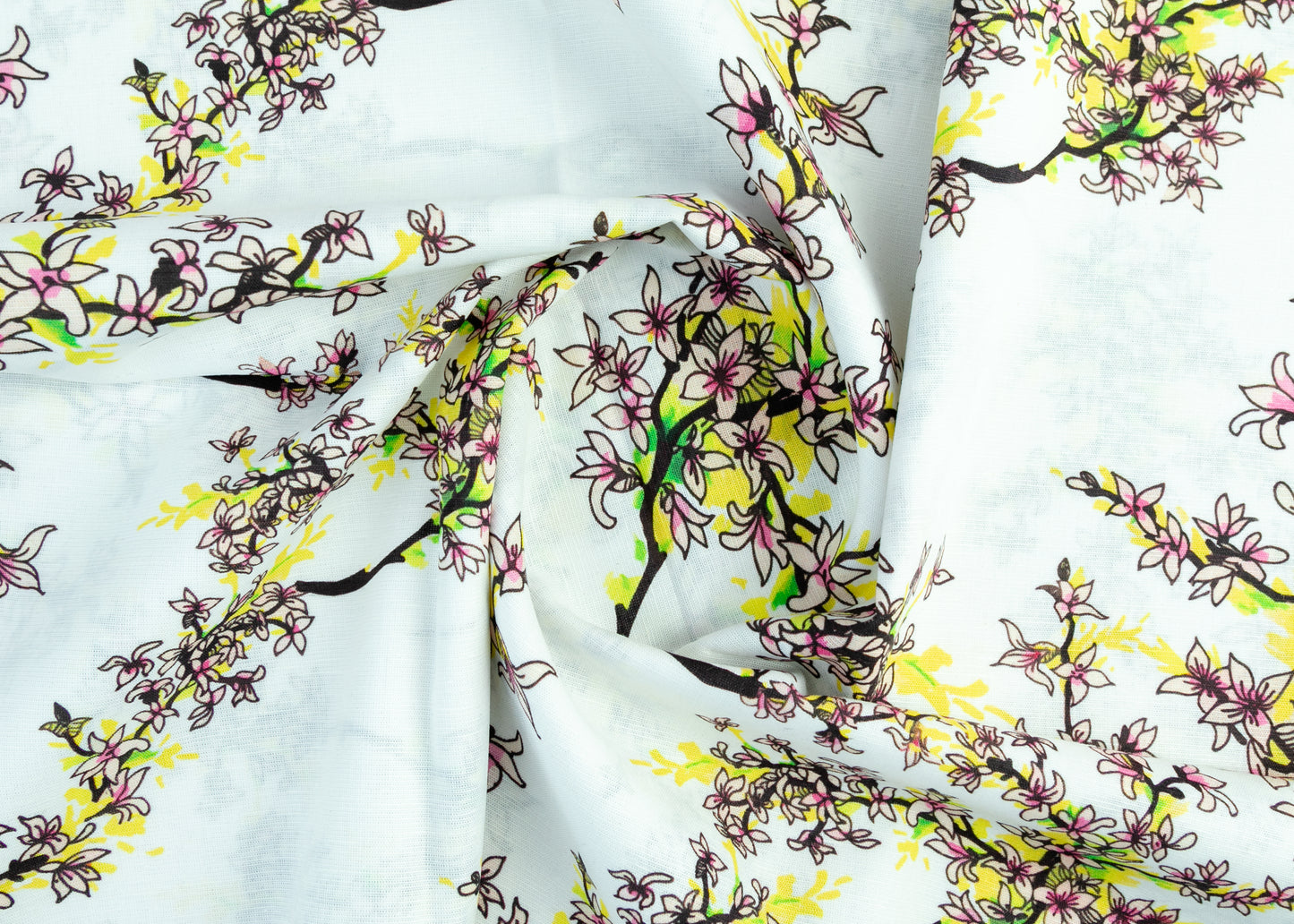 Linen Cotton Blend,Digital Print,Plain,White And Multi Colour Floral, Men And Women, Unstitched Shirting Or Top Fabric