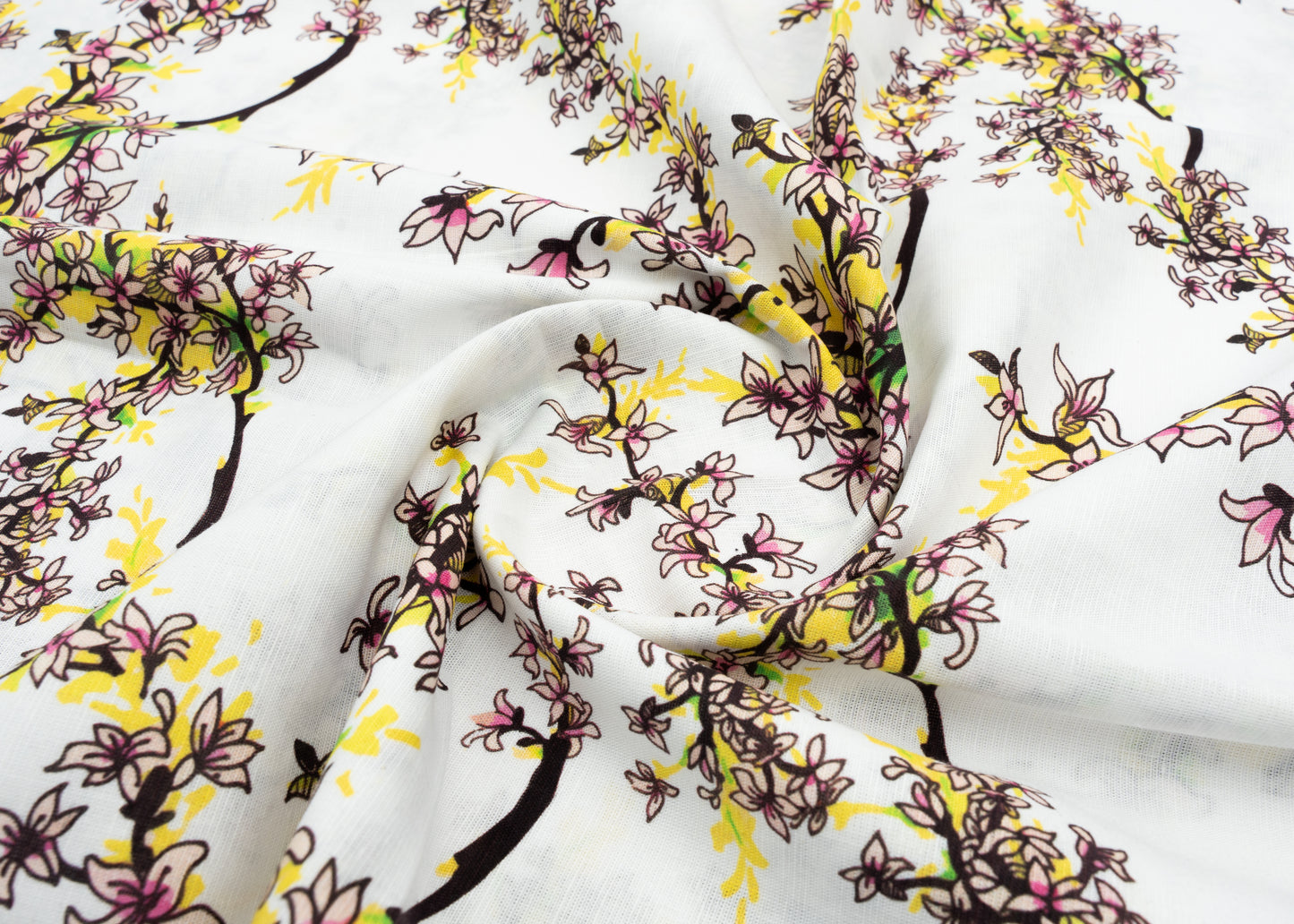 Linen Cotton Blend,Digital Print,Plain,White And Multi Colour Floral, Men And Women, Unstitched Shirting Or Top Fabric