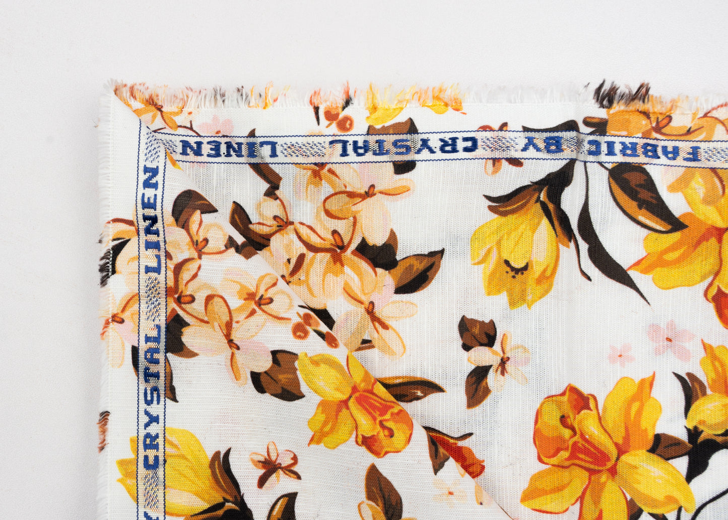 Linen Cotton Blend,Digital Print,Plain,Floare Yellow Fabric, Men And Women, Unstitched Shirting Or Top Fabric