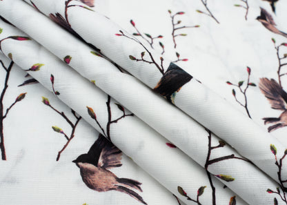 Linen Cotton Blend,Digital Print,Plain,White And Multi Colour Floral, Men And Women, Unstitched Shirting Or Top Fabric
