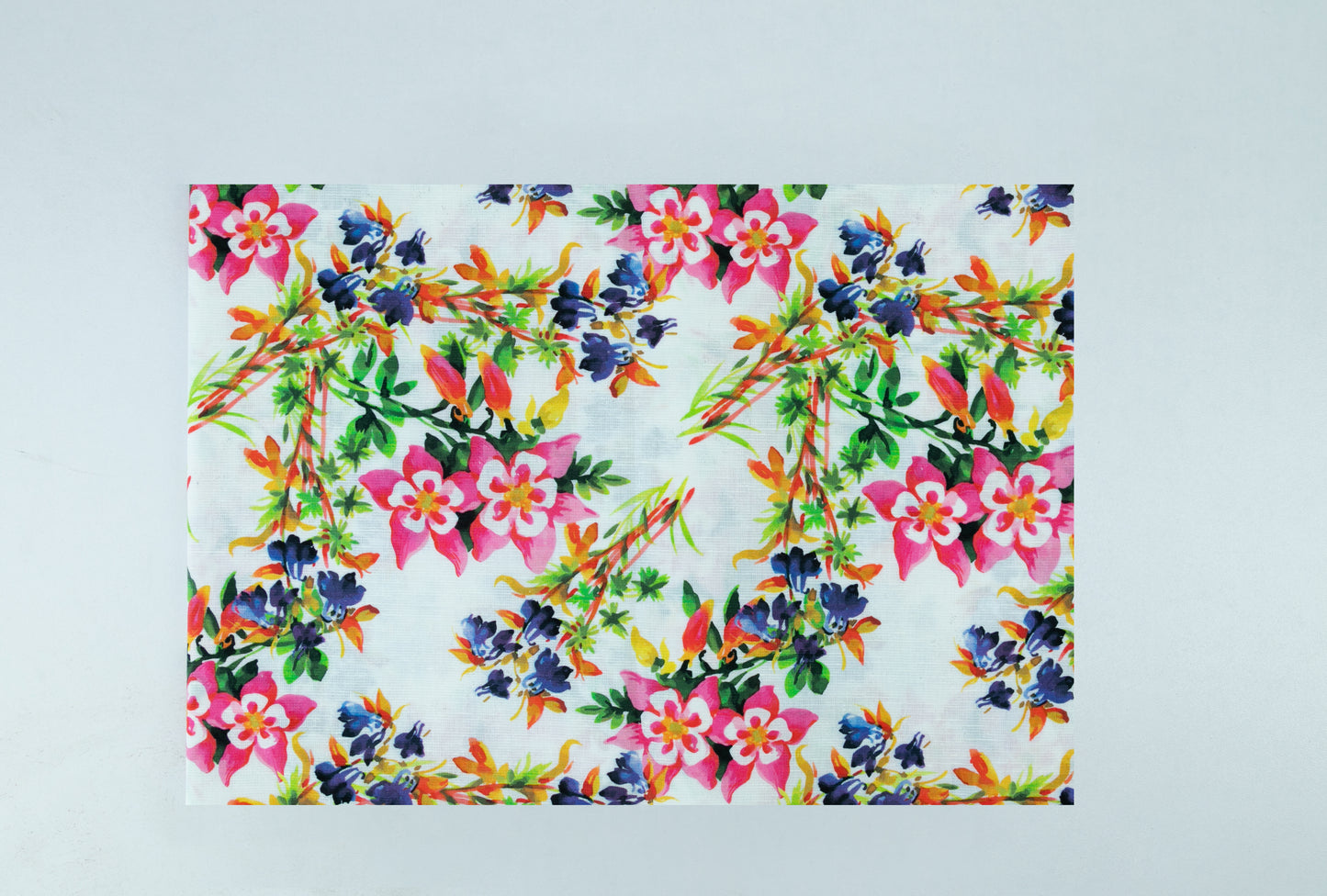 Linen Cotton Blend,Digital Print,Plain,White And Multi Colour Floral, Men And Women, Unstitched Shirting Or Top Fabric