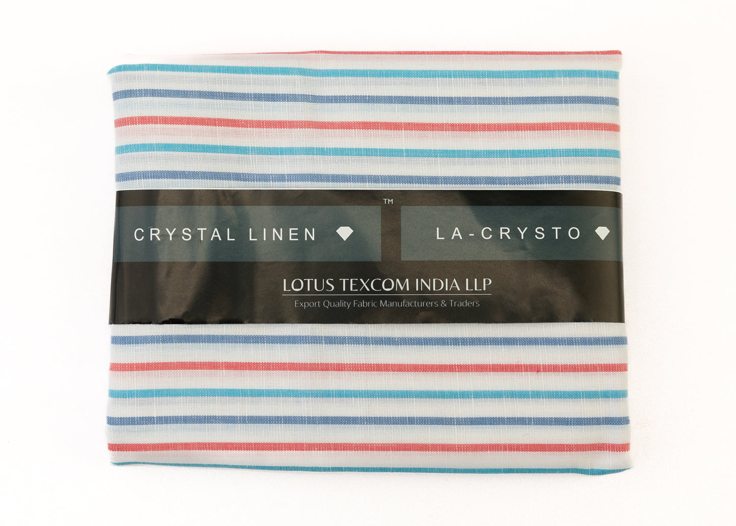 Linen Cotton Blend, Yarn Dyed, Plain,Turq And Red And White 813, Men And Women, Unstitched Shirting Or Top Fabric