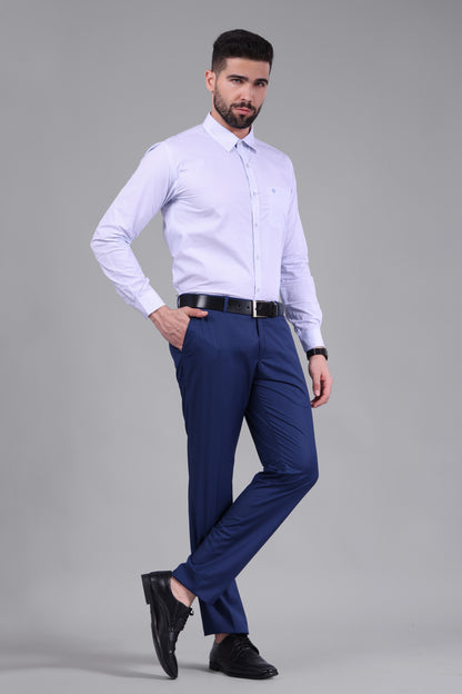 100% Cotton, Yarn Dyed, Plain, Full Sleeves,Semi Slim Fit,Checked White & Blue Cotton, Men,Shirt