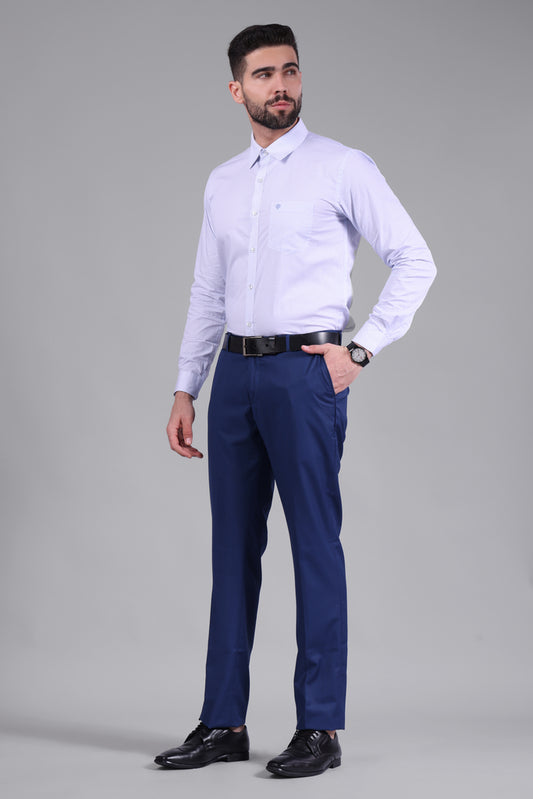 100% Cotton, Yarn Dyed, Plain, Full Sleeves,Semi Slim Fit,Checked White & Blue Cotton, Men,Shirt