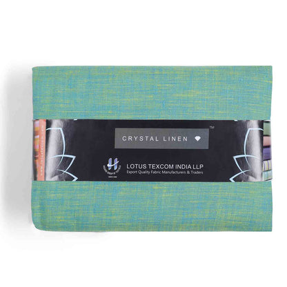 100% Linen, Yarn Dyed, Plain,Pitch Green And Yellow, Men And Women, Unstitched Shirting Or Top Fabric