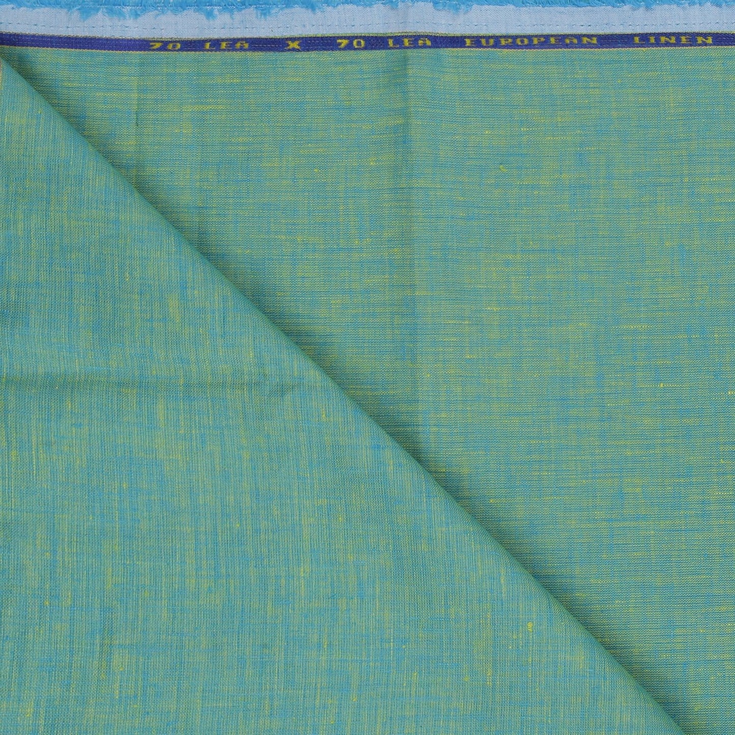 100% Linen, Yarn Dyed, Plain,Pitch Green And Yellow, Men And Women, Unstitched Shirting Or Top Fabric