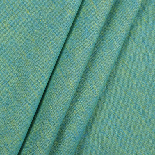100% Linen, Yarn Dyed, Plain,Pitch Green And Yellow, Men And Women, Unstitched Shirting Or Top Fabric