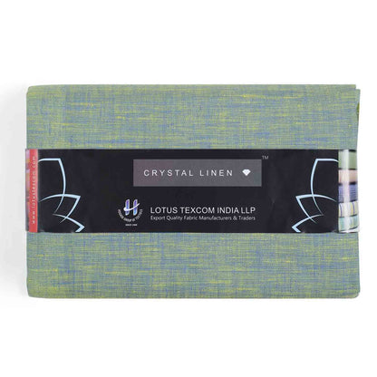 100% Linen, Yarn Dyed, Plain,Light Green, Men And Women, Unstitched Shirting Or Top Fabric