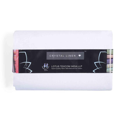 100% Linen,Bleach White,Plain,White Linen, Men And Women, Unstitched Shirting Or Top Fabric