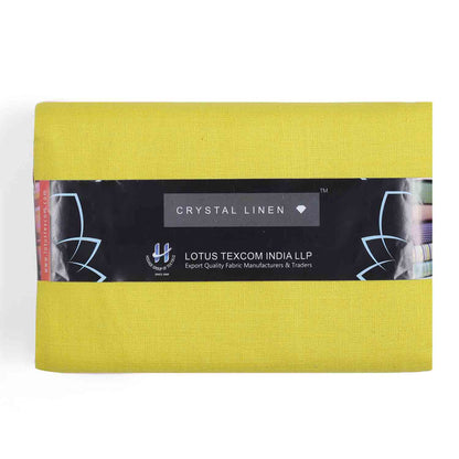 100% Linen,Piece Dyed,Plain,Yellow, Men And Women, Unstitched Shirting Or Top Fabric