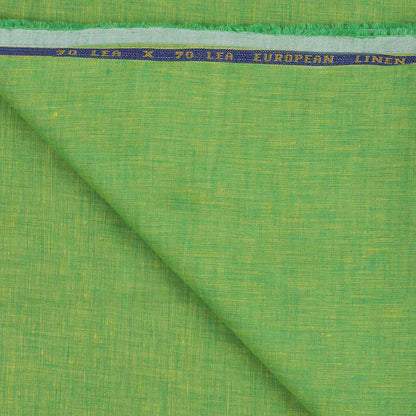 100% Linen, Yarn Dyed, Plain,Pitch Green And Yellow, Men And Women, Unstitched Shirting Or Top Fabric