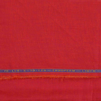 100% Linen, Yarn Dyed, Plain,Rich Orange, Men And Women, Unstitched Shirting Or Top Fabric