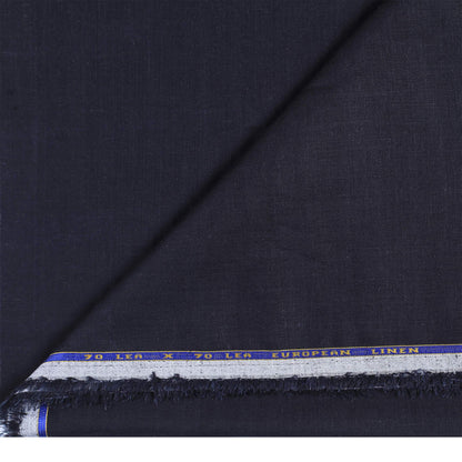 100% Linen,Piece Dyed,Plain,Black, Men And Women, Unstitched Shirting Or Top Fabric