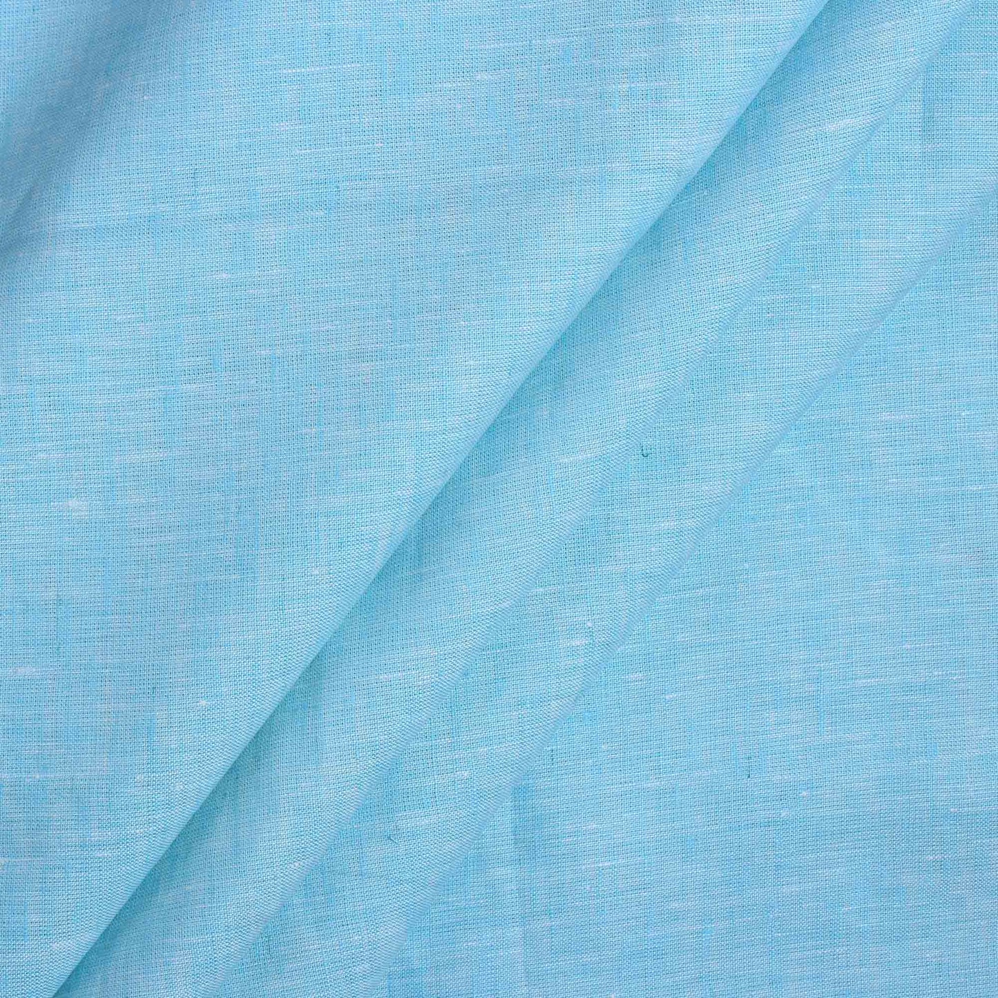100% Linen, Yarn Dyed, Plain,Sky Blue, Men And Women, Unstitched Shirting Or Top Fabric