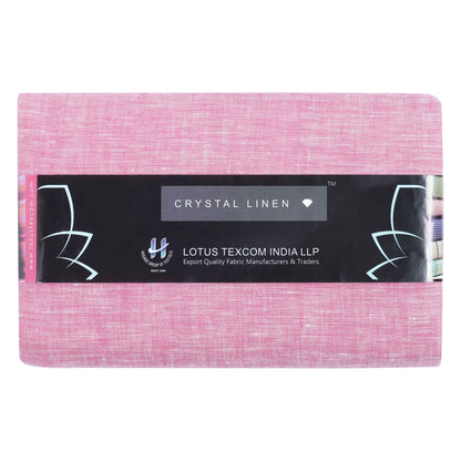 100% Linen, Yarn Dyed, Plain,Baby Pink, Men And Women, Unstitched Shirting Or Top Fabric