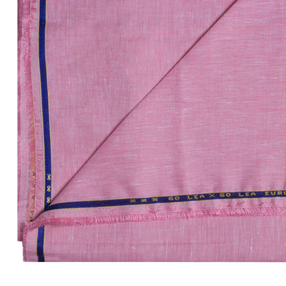 100% Linen, Yarn Dyed, Plain,Baby Pink, Men And Women, Unstitched Shirting Or Top Fabric
