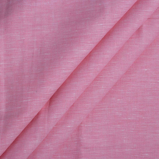 100% Linen, Yarn Dyed, Plain,Baby Pink, Men And Women, Unstitched Shirting Or Top Fabric