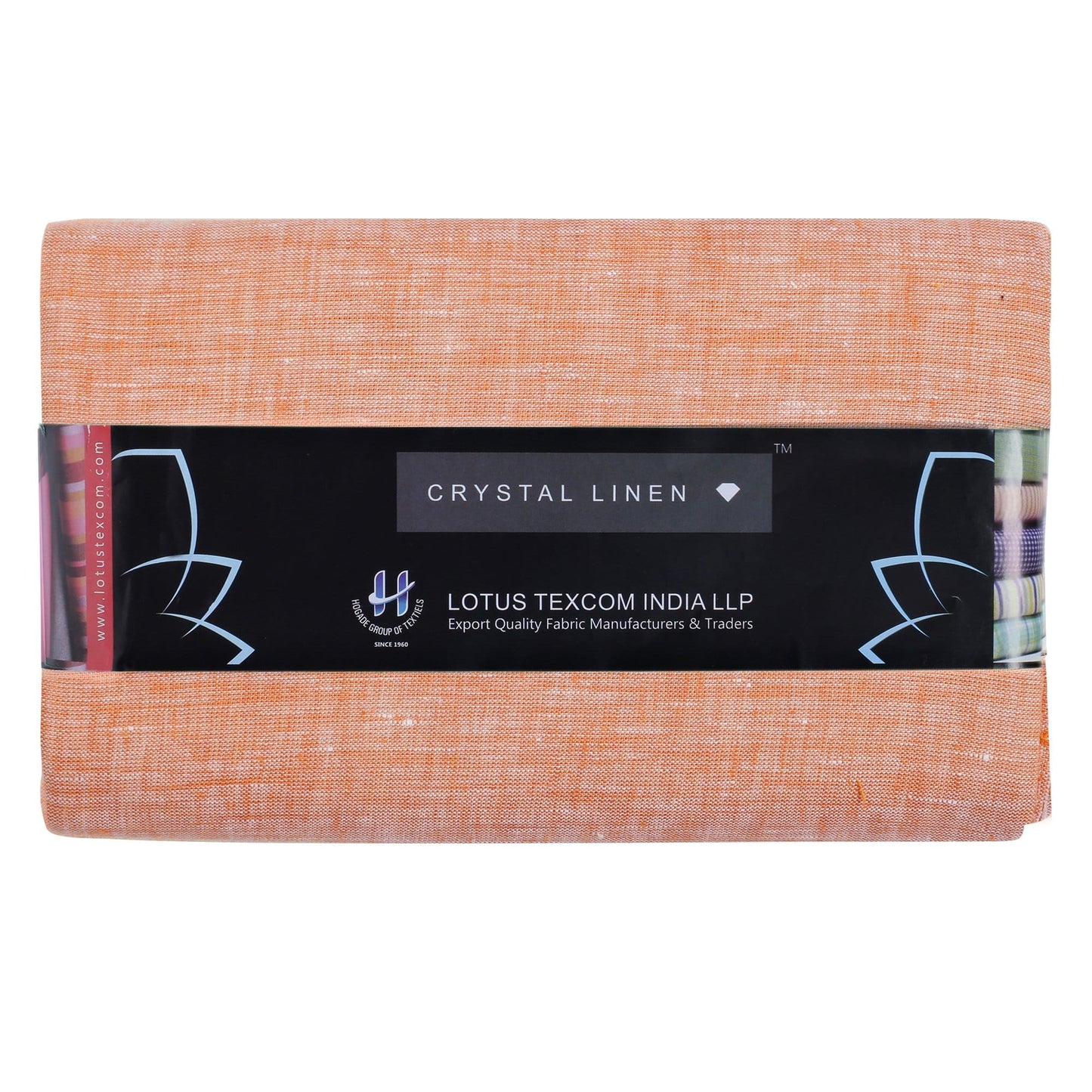 100% Linen, Yarn Dyed, Plain,Orange And White, Men And Women, Unstitched Shirting Or Top Fabric