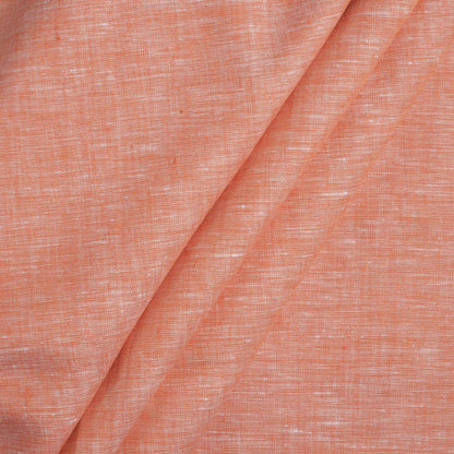 100% Linen, Yarn Dyed, Plain,Orange And White, Men And Women, Unstitched Shirting Or Top Fabric