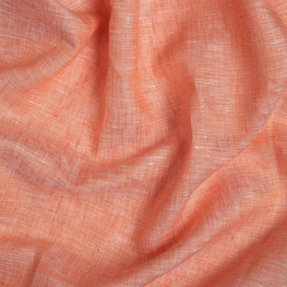100% Linen, Yarn Dyed, Plain,Orange And White, Men And Women, Unstitched Shirting Or Top Fabric