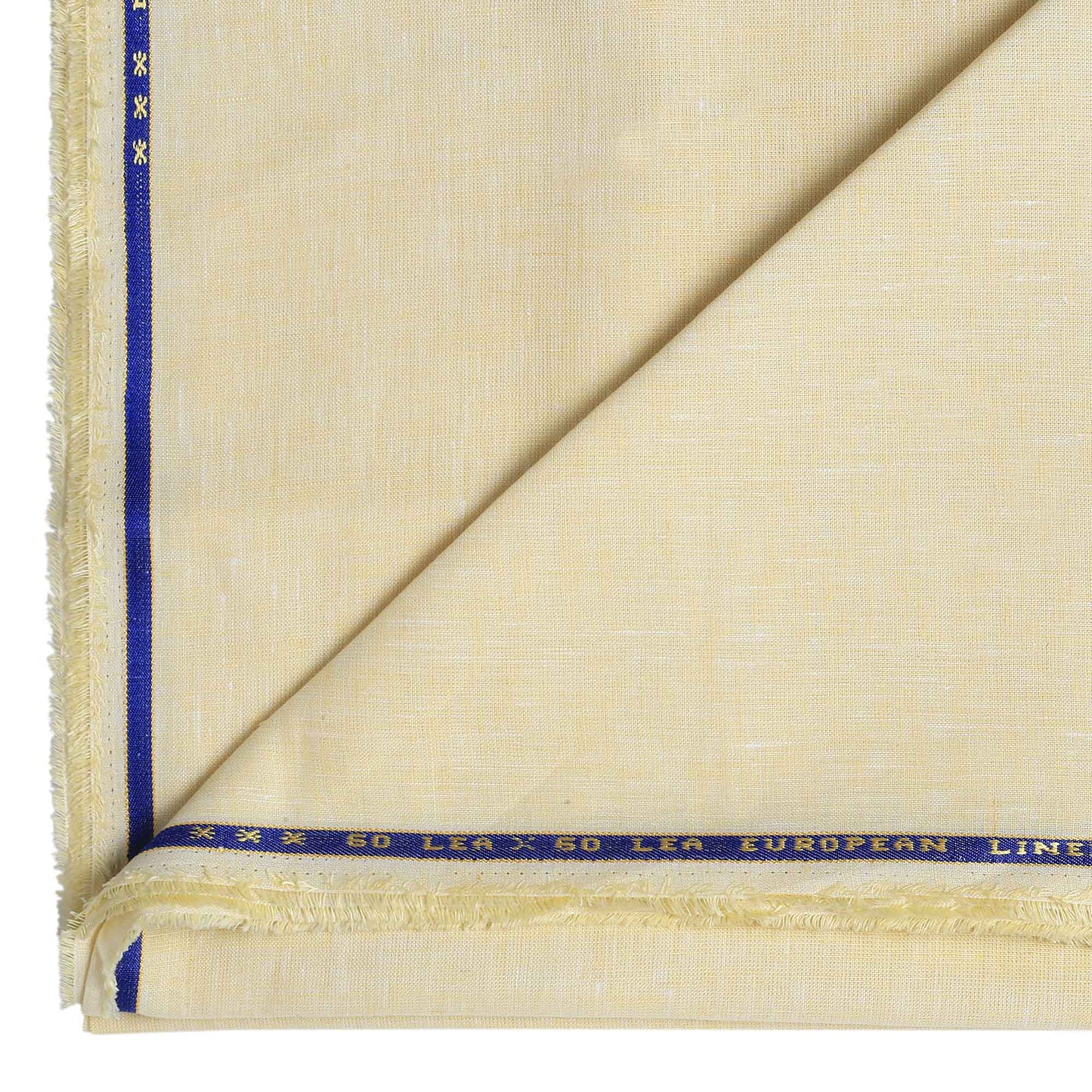 100% Linen, Yarn Dyed, Plain,Lightesh Yellow, Men And Women, Unstitched Shirting Or Top Fabric