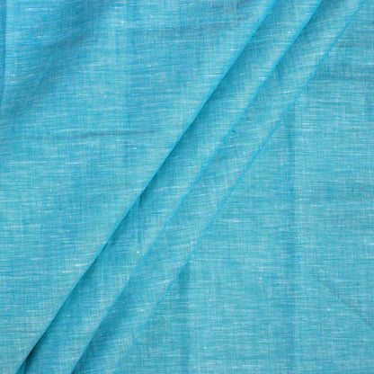 100% Linen, Yarn Dyed, Plain,Dark Turq Linen, Men And Women, Unstitched Shirting Or Top Fabric