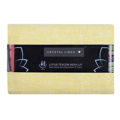 100% Linen, Yarn Dyed, Plain,Light Yellow Linen, Men And Women, Unstitched Shirting Or Top Fabric